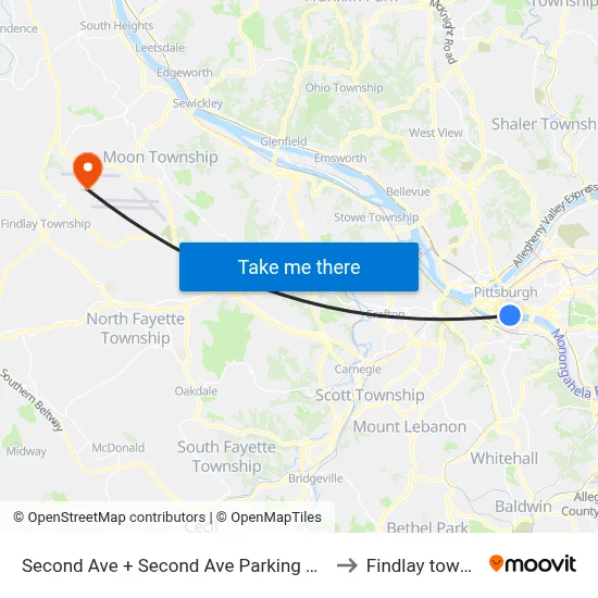 Second Ave + Second Ave Parking Pl (#1250) to Findlay township map
