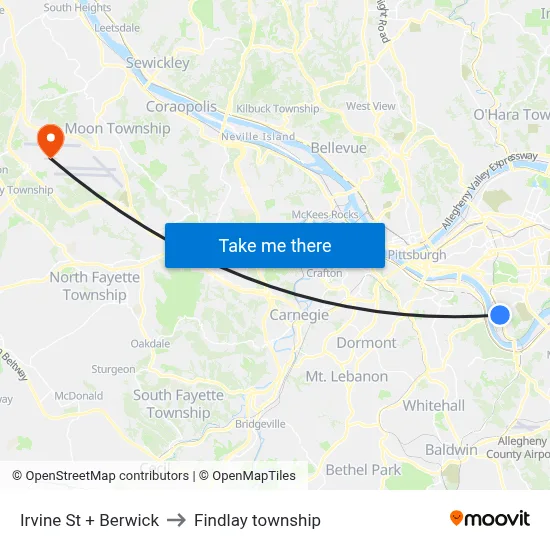 Irvine St + Berwick to Findlay township map