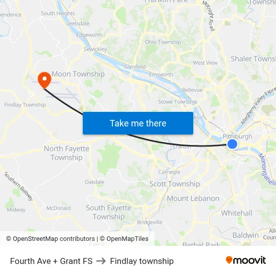 Fourth Ave + Grant FS to Findlay township map