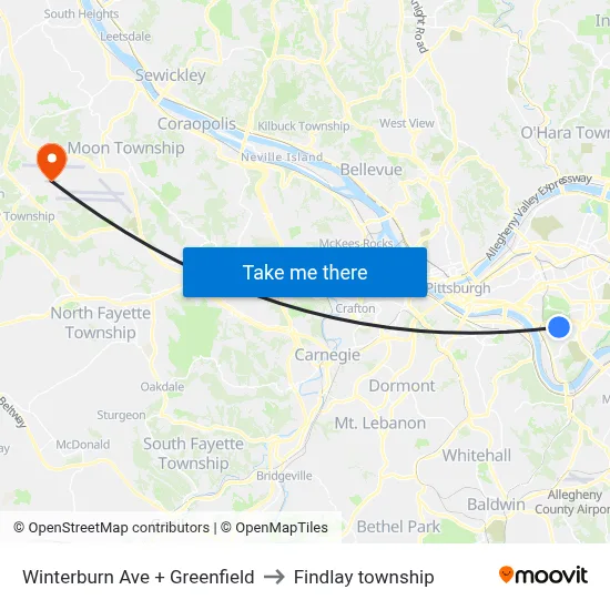 Winterburn Ave + Greenfield to Findlay township map