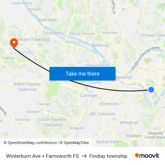 Winterburn Ave + Farnsworth FS to Findlay township map