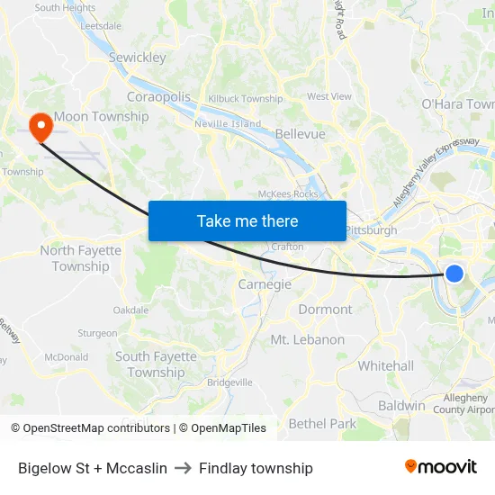Bigelow St + Mccaslin to Findlay township map