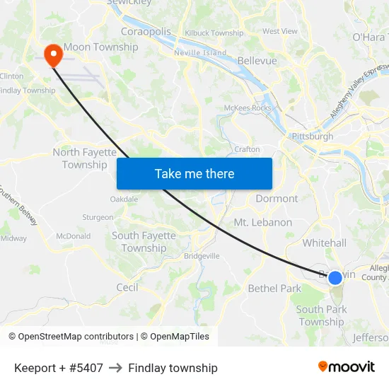 Keeport + #5407 to Findlay township map