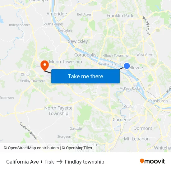 California Ave + Fisk to Findlay township map