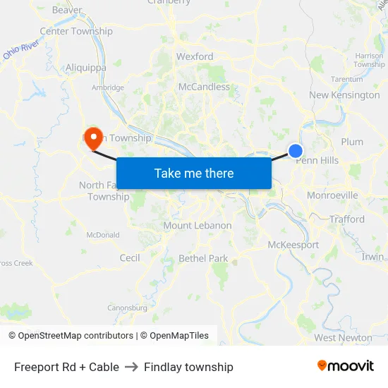 Freeport Rd + Cable to Findlay township map