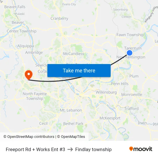 Freeport Rd + Works Ent #3 to Findlay township map