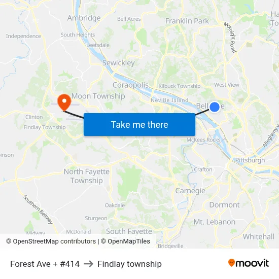 Forest Ave + #414 to Findlay township map