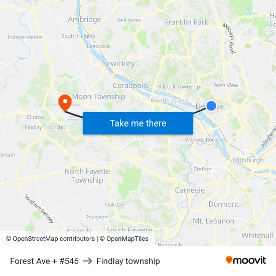 Forest Ave + #546 to Findlay township map