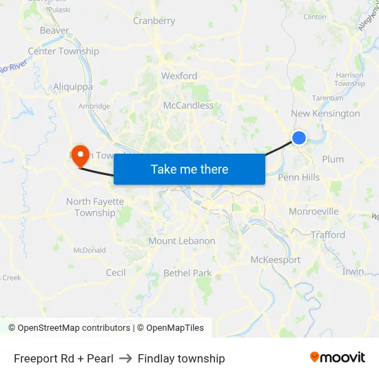 Freeport Rd + Pearl to Findlay township map