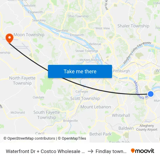 Waterfront Dr + Costco Wholesale Drvwy to Findlay township map