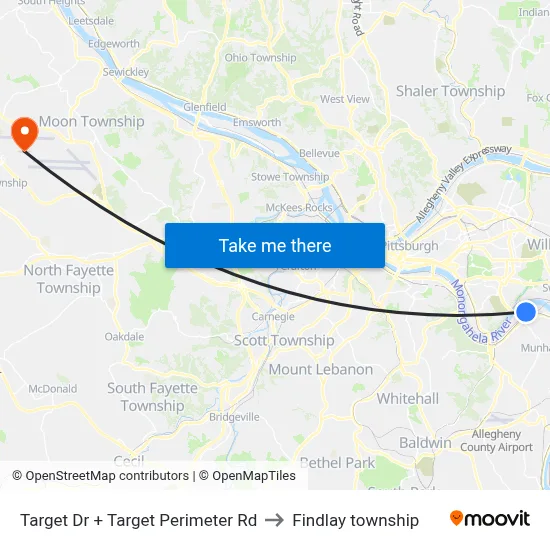 Target Dr + Target Perimeter Rd to Findlay township map