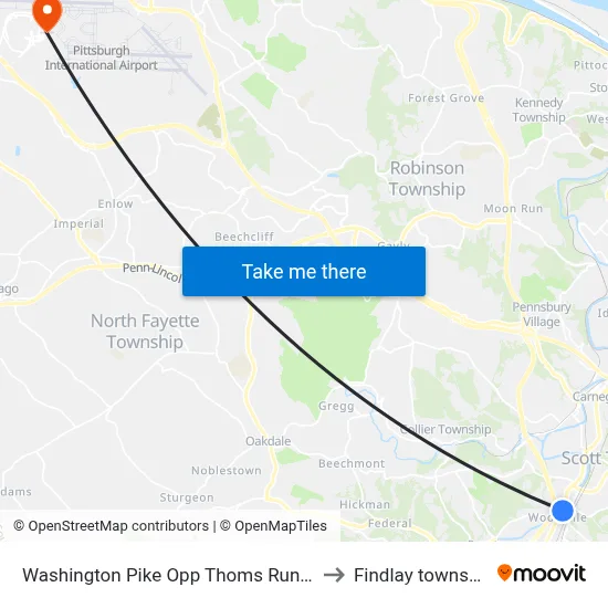 Washington Pike Opp Thoms Run Rd to Findlay township map
