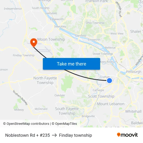 Noblestown Rd + #235 to Findlay township map