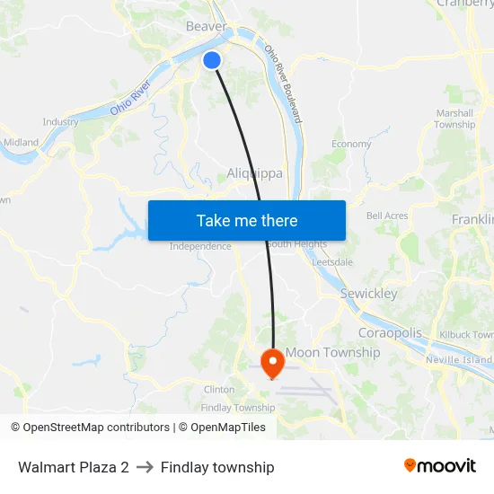 Walmart Plaza 2 to Findlay township map