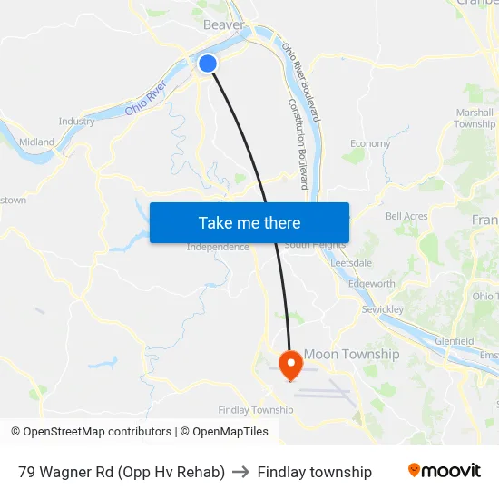 79 Wagner Rd (Opp Hv Rehab) to Findlay township map