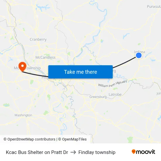 Kcac Bus Shelter on Pratt Dr to Findlay township map