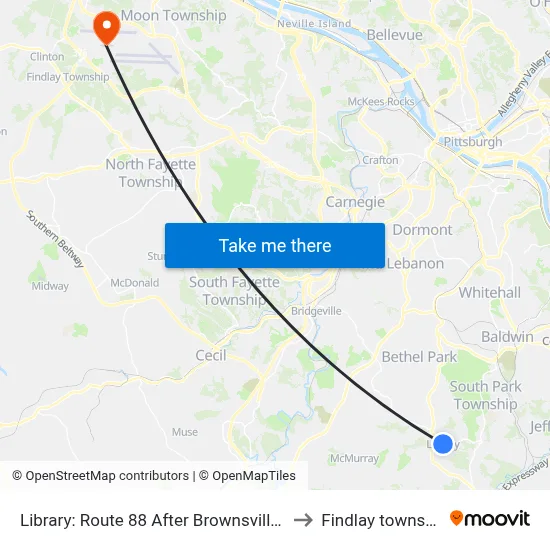 Library: Route 88 After Brownsville Dr to Findlay township map