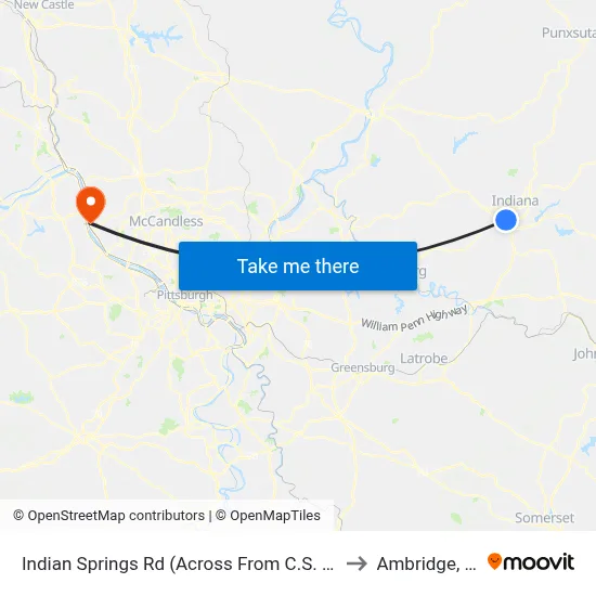 Indian Springs Rd (Across From C.S. Medi to Ambridge, PA map