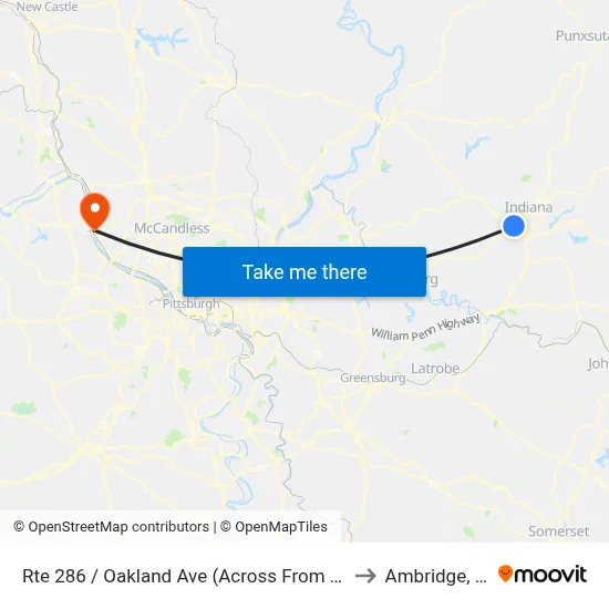 Rte 286 / Oakland Ave (Across From Aldis to Ambridge, PA map