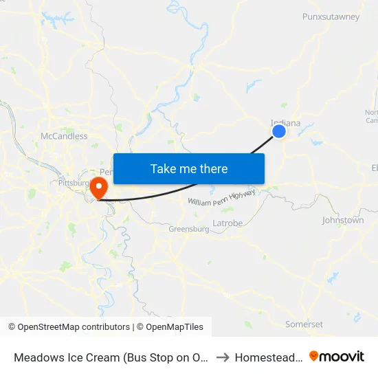Meadows Ice Cream (Bus Stop on Oaklanad to Homestead, PA map