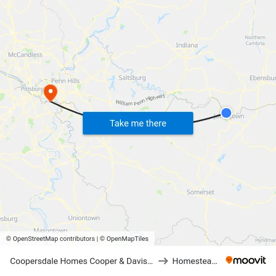 Coopersdale Homes Cooper & Davis Inbound to Homestead, PA map