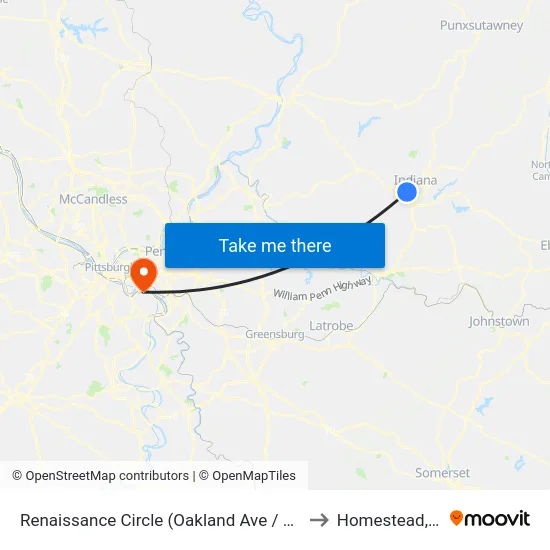 Renaissance Circle (Oakland Ave / Rte 28 to Homestead, PA map
