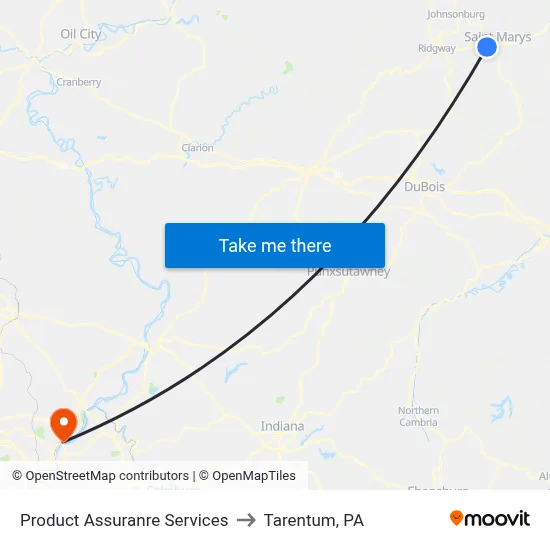 Product Assuranre Services to Tarentum, PA map