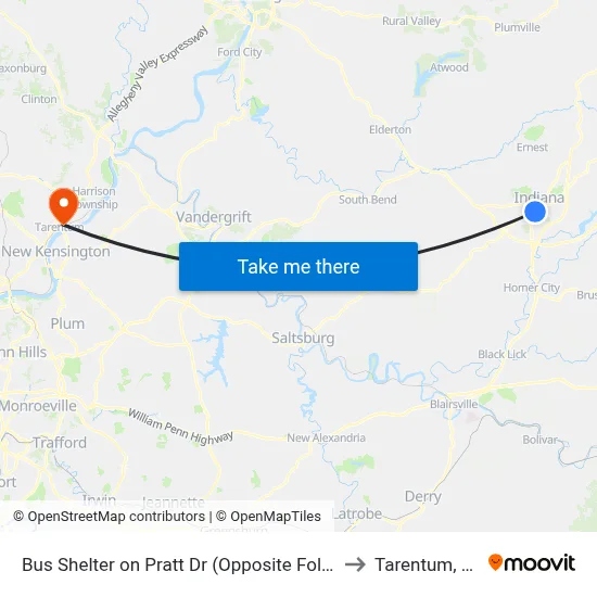 Bus Shelter on Pratt Dr (Opposite Folger to Tarentum, PA map