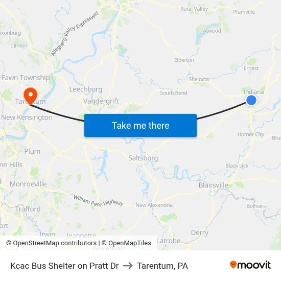 Kcac Bus Shelter on Pratt Dr to Tarentum, PA map