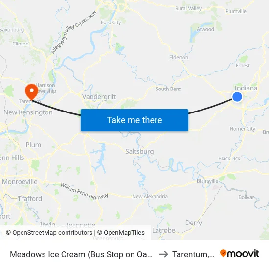 Meadows Ice Cream (Bus Stop on Oaklanad to Tarentum, PA map