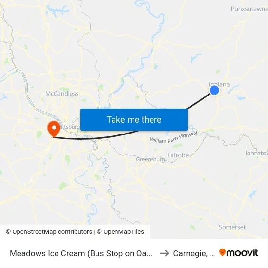 Meadows Ice Cream (Bus Stop on Oaklanad to Carnegie, PA map