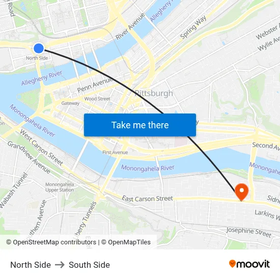 North Side to South Side map