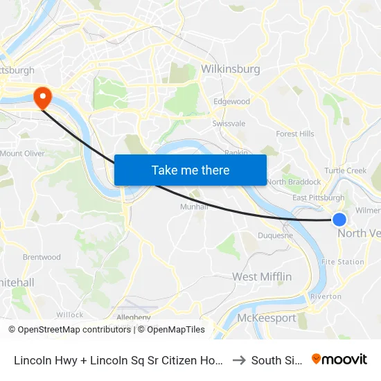 Lincoln Hwy + Lincoln Sq Sr Citizen Home to South Side map