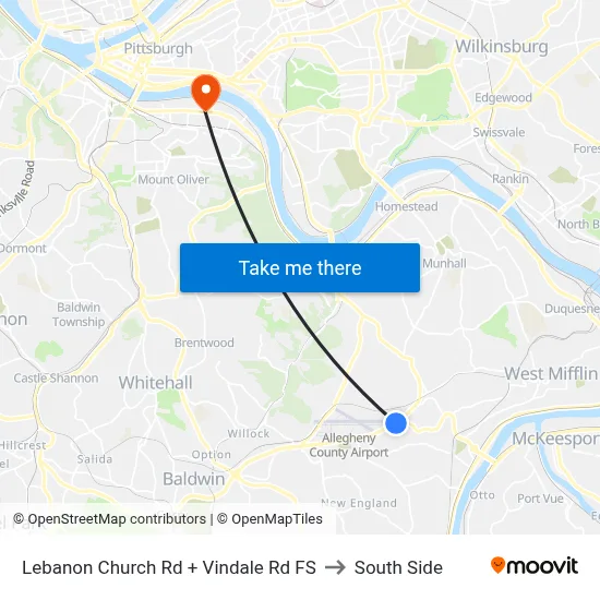 Lebanon Church Rd + Vindale Rd FS to South Side map