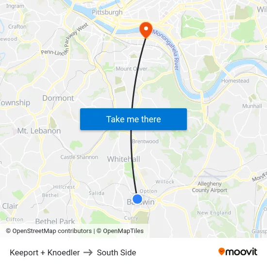 Keeport + Knoedler to South Side map