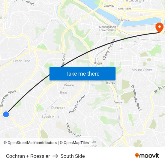 Cochran + Roessler to South Side map