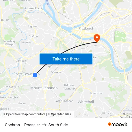 Cochran + Roessler to South Side map