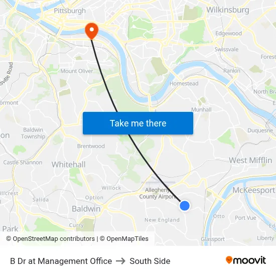B Dr at Management Office to South Side map