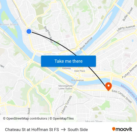 Chateau St at Hoffman St FS to South Side map