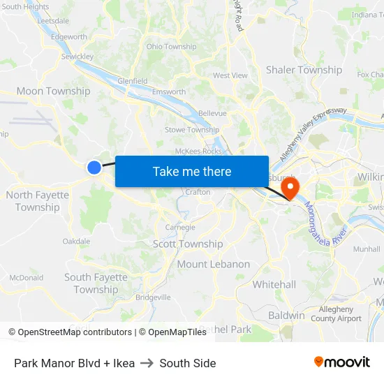 Park Manor Blvd + Ikea to South Side map