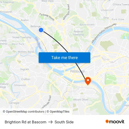 Brightion Rd at Bascom to South Side map