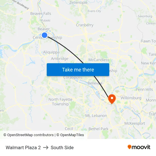 Walmart Plaza 2 to South Side map