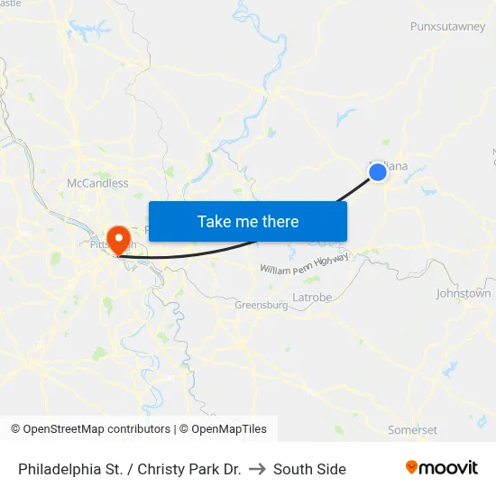 Philadelphia St. / Christy Park Dr. to South Side map