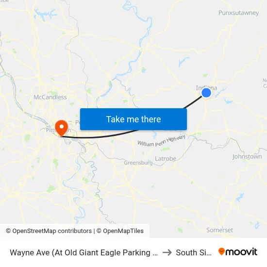 Wayne Ave (At Old Giant Eagle Parking Lo to South Side map