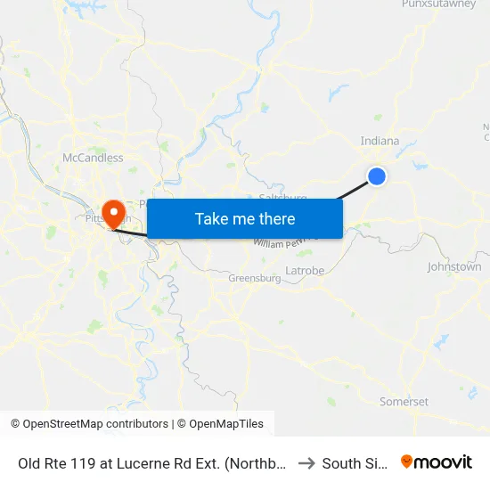 Old Rte 119 at Lucerne Rd Ext. (Northbou to South Side map