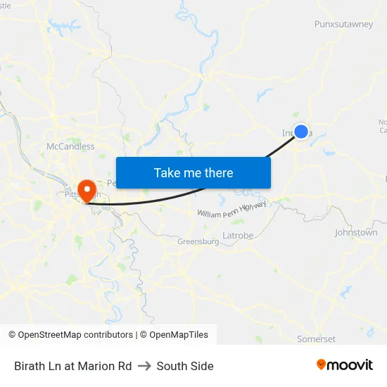 Birath Ln at Marion Rd to South Side map