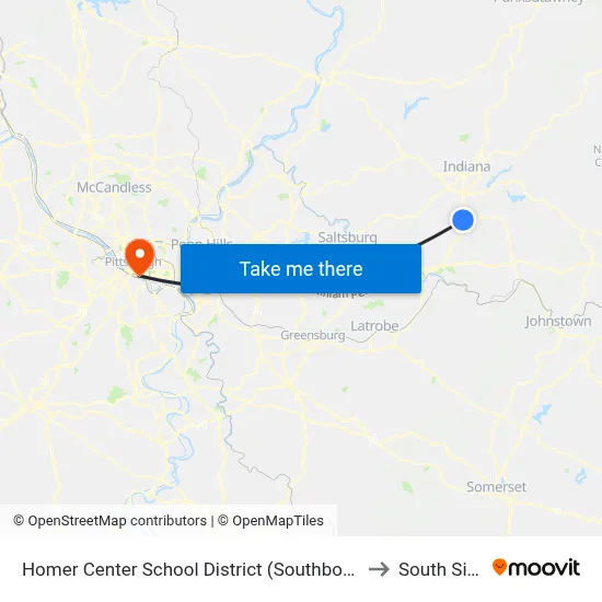 Homer Center School District (Southbound to South Side map