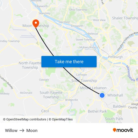 Willow to Moon map