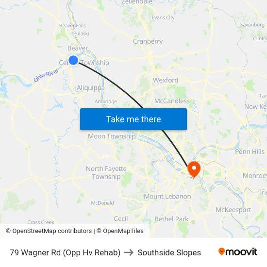 79 Wagner Rd (Opp Hv Rehab) to Southside Slopes map