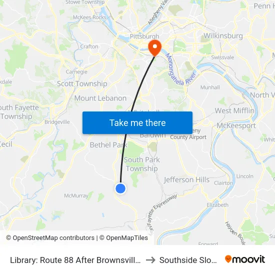Library: Route 88 After Brownsville Dr to Southside Slopes map